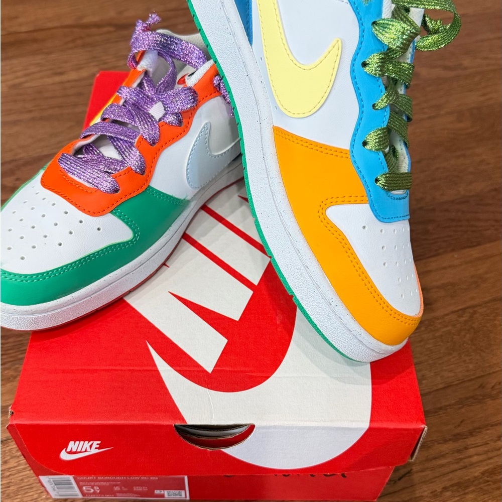Nike Low Top Sneakers — White, Green, Orange, Yellow, Blue, Purple New - Picture 3 of 5
